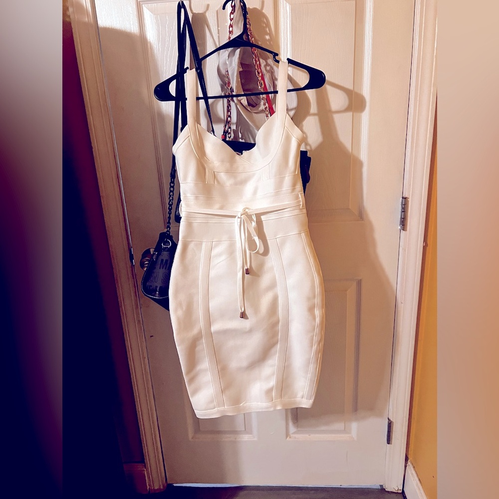 Beautiful dress white bandage